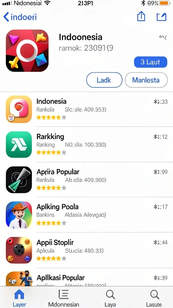 8ii - Leaderboards yang menunjukkan peringkat pemain terbaik.